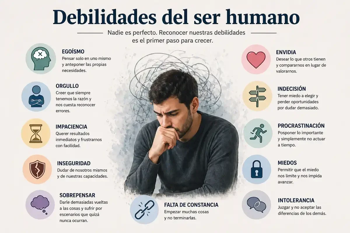 Debilidades del ser humano: cuáles son y cómo trabajarlas